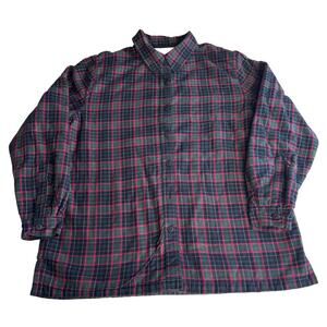 L.L. Bean Tartan Sherpa Lined Shacket Shirt